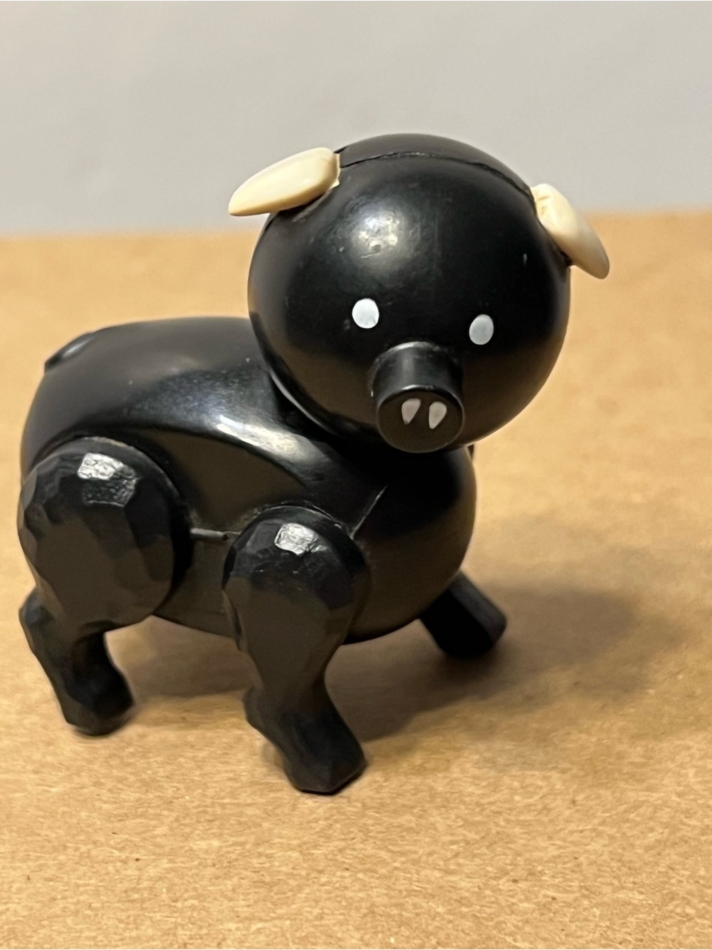 Vintage Little People Black Pig Farm Animal